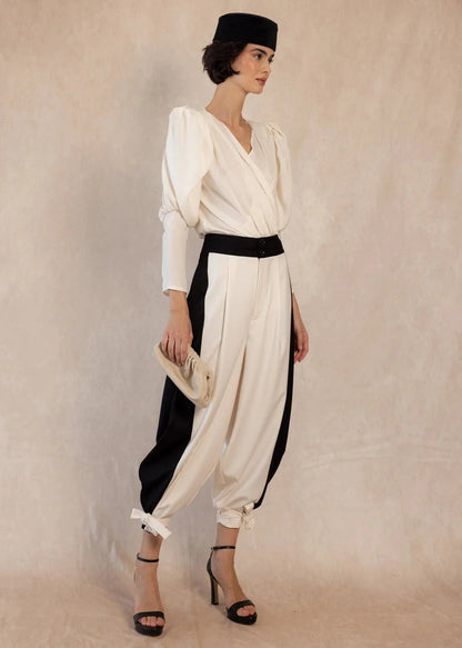 Pantalón Alvarito Blanco/Negro