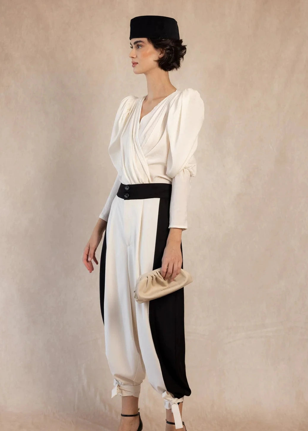 Pantalón Alvarito Blanco/Negro