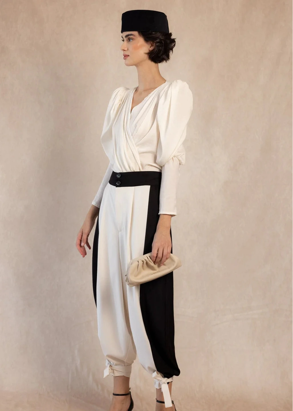 Pantalón Alvarito Blanco/Negro