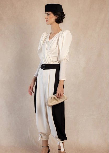 Pantalón Alvarito Blanco/Negro