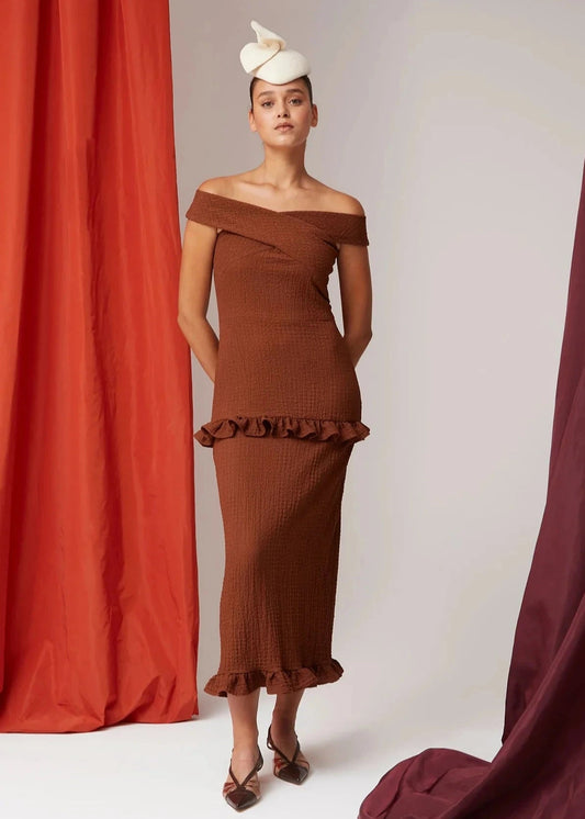 Vestido Amadora Marrón