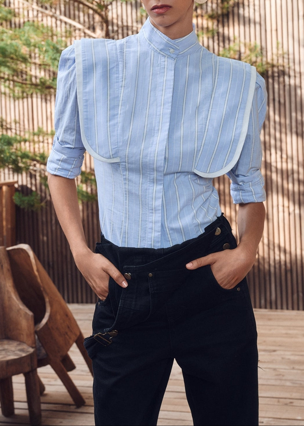 Camisa Anna Azul Rayas