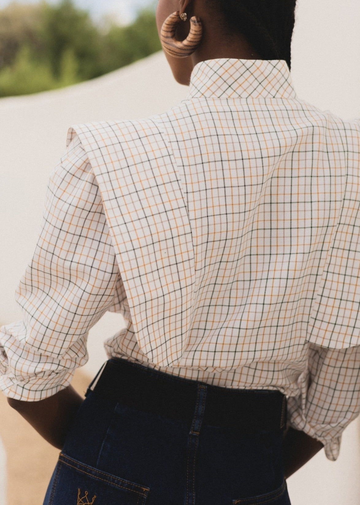 Camisa Anna Cuadros Verdes