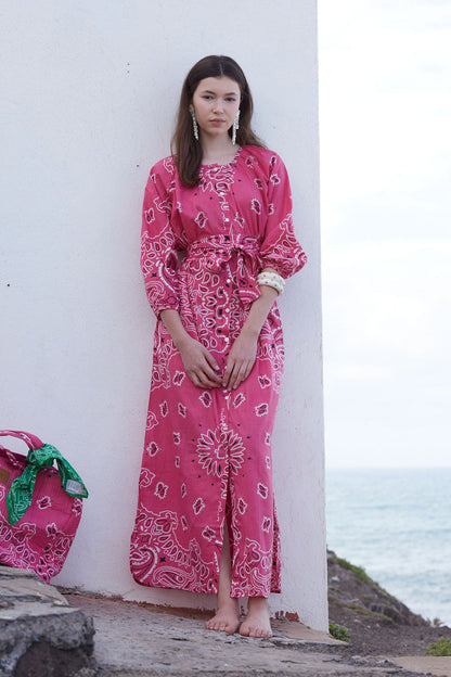 Vestido Bandana Rosa