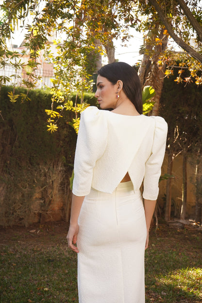 Conjunto Bette Jacquard Blanco