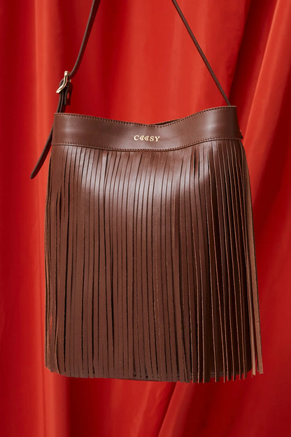 Bolso Flecos Maxi Chocolate