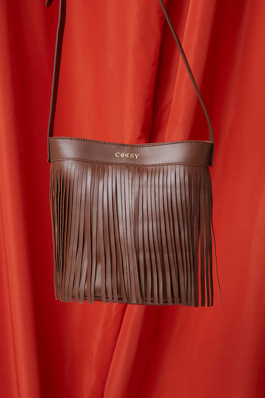 Bolso Flecos Mini Chocolate