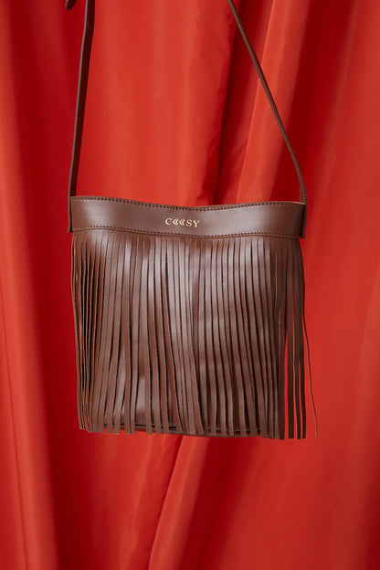 Bolso Flecos Mini Chocolate