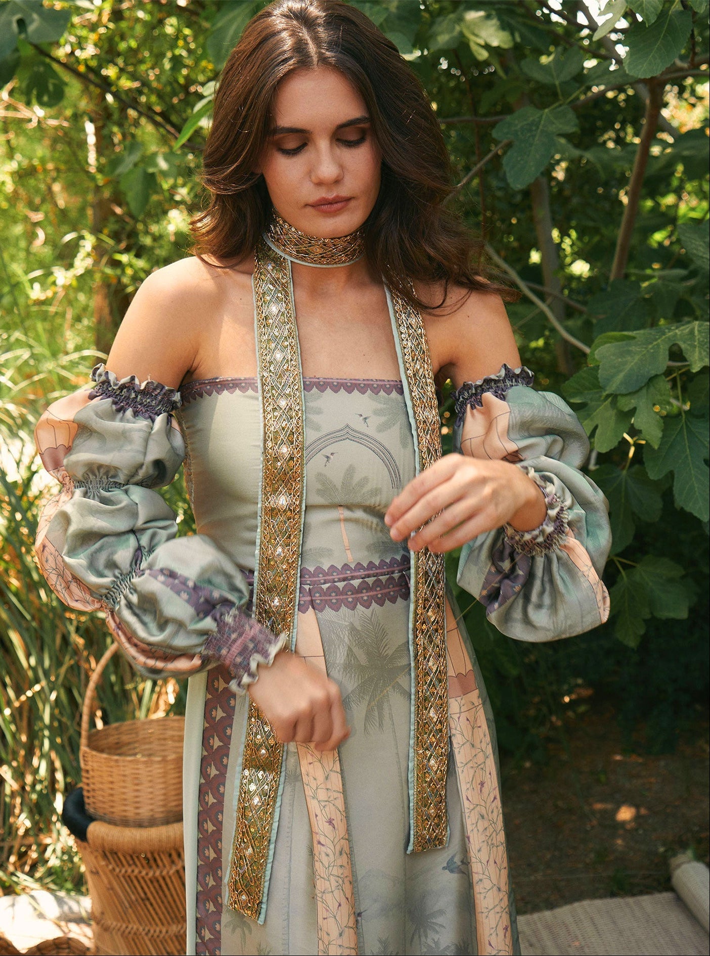 Vestido Brillo entre Palmeras - Pistacho