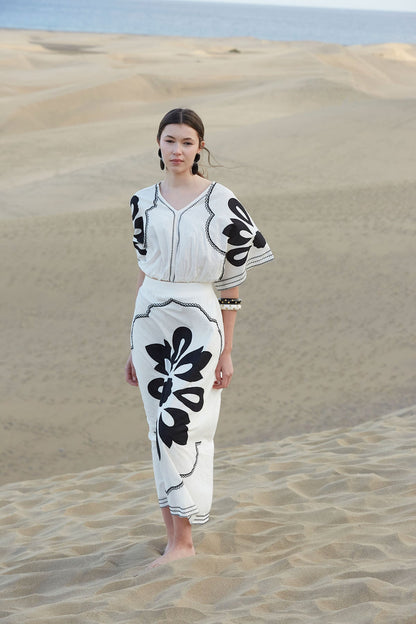 Conjunto Sidonie Blanco/Negro
