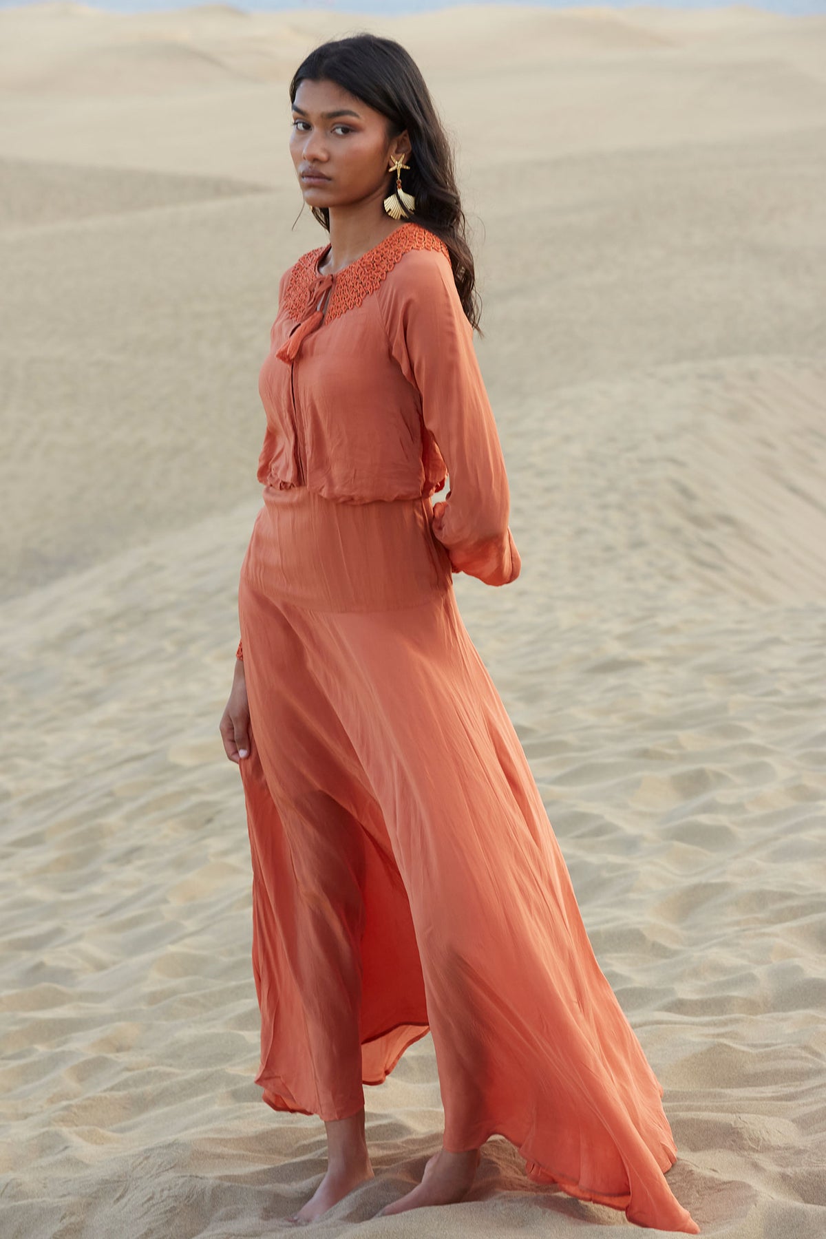 Vestido Corina Terracota
