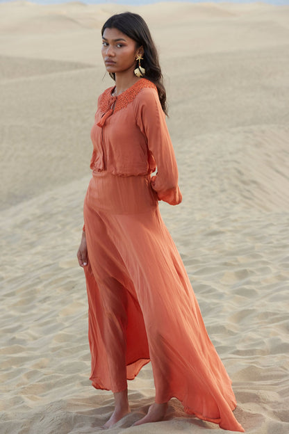 Vestido Corina Terracota