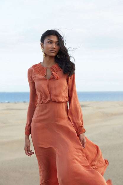 Vestido Corina Terracota