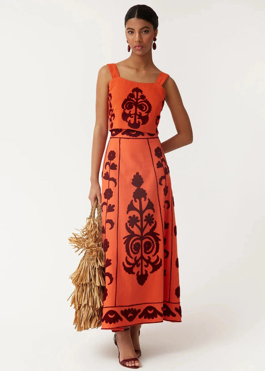 Falda Diana Naranja