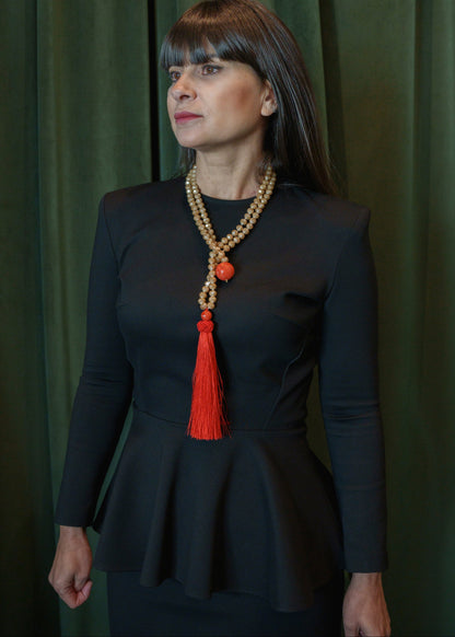 Collar Borla Beige-Coral
