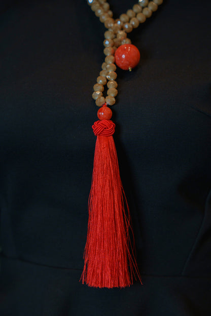 Collar Borla Beige-Coral