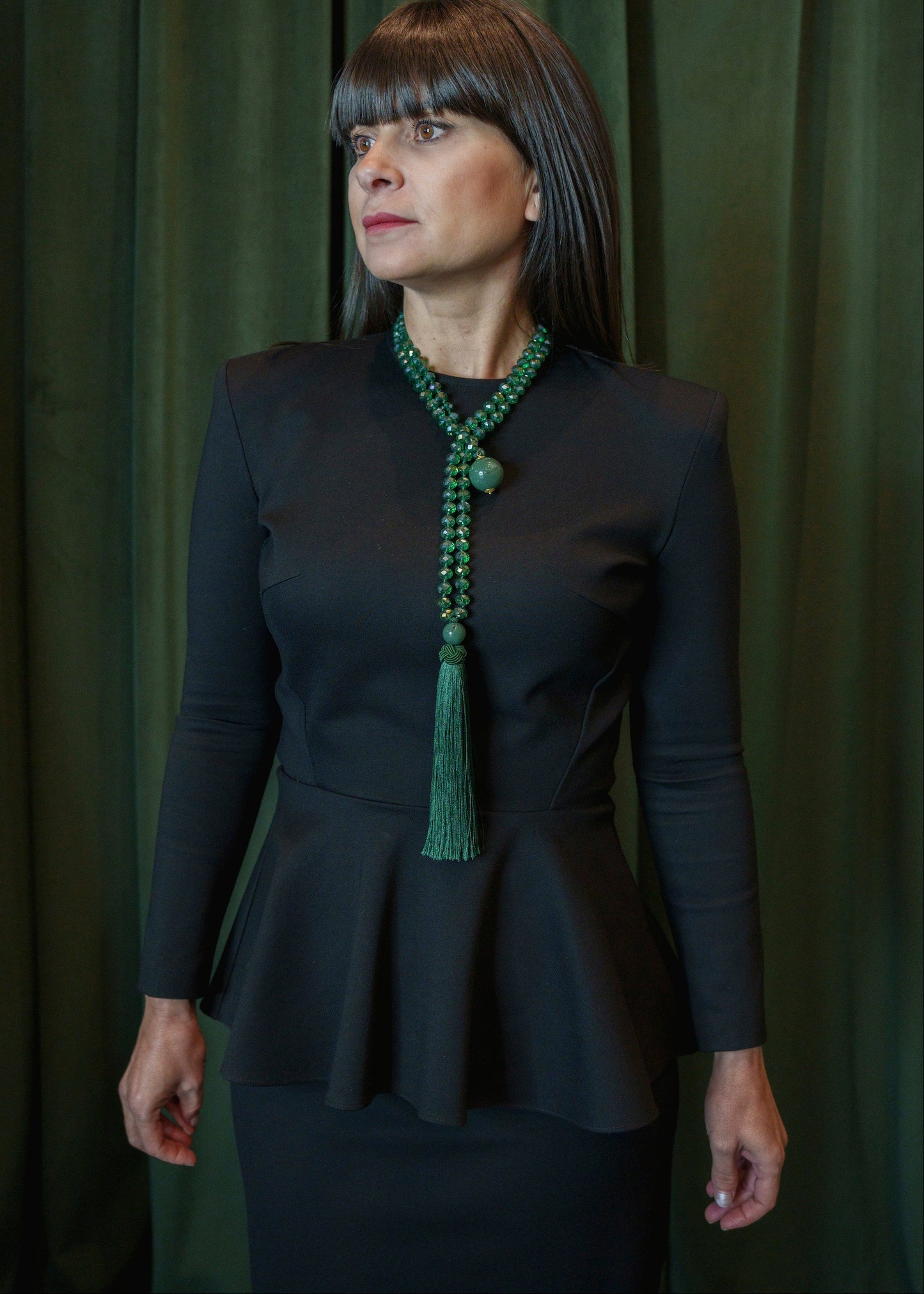 Collar Borla Verde Esperanza
