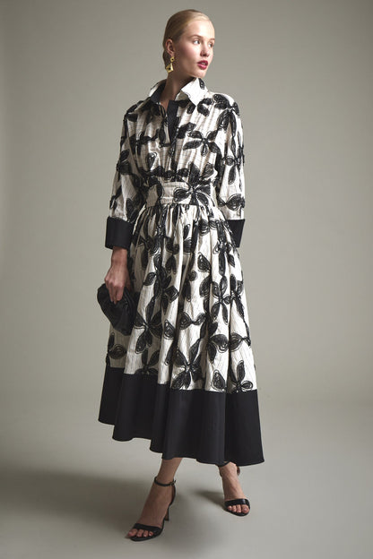Vestido Elevia Crudo/Negro