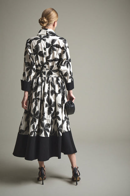 Vestido Elevia Crudo/Negro