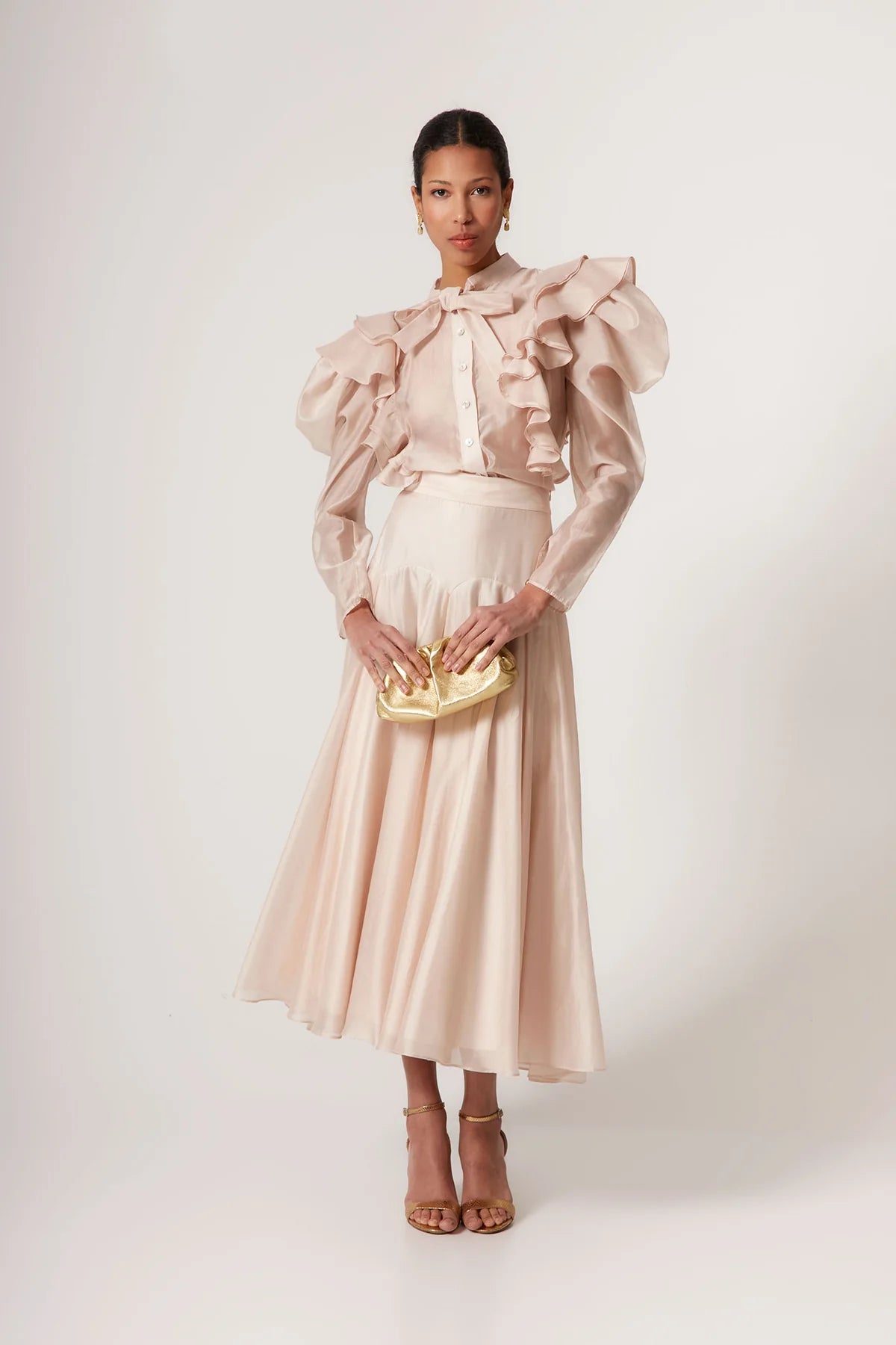 Falda Elisa Beige Rosado