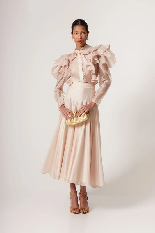 Falda Elisa Beige Rosado