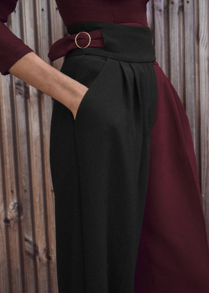 Pantalón Erin Burdeos y Negro