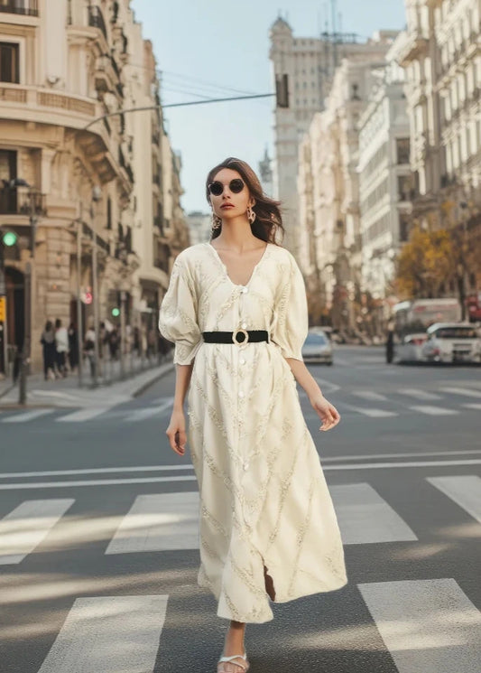 Vestido Fern Beige