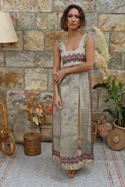 Vestido Canto de Helecho - Pistacho