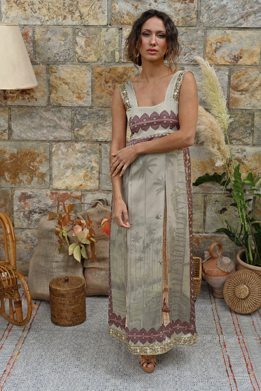 Vestido Canto de Helecho - Pistacho