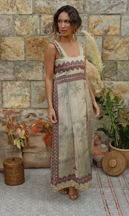 Vestido Canto de Helecho - Pistacho