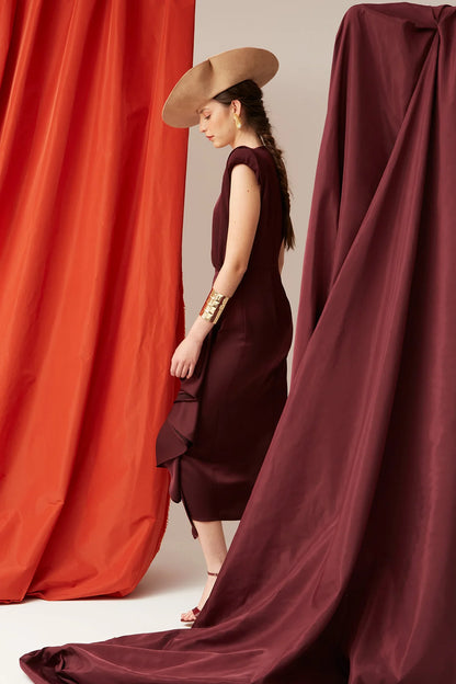Vestido Karina Burdeos