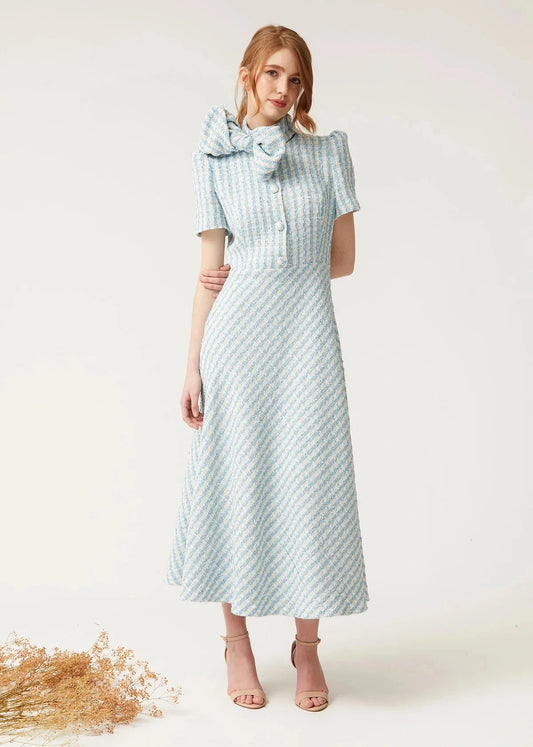 Vestido Lola Cuadros Azul
