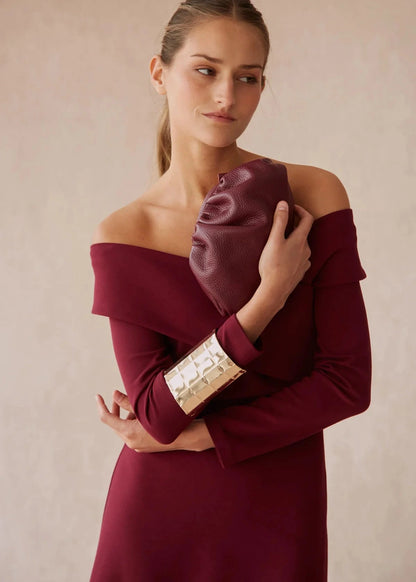 Bolso Mano Burdeos