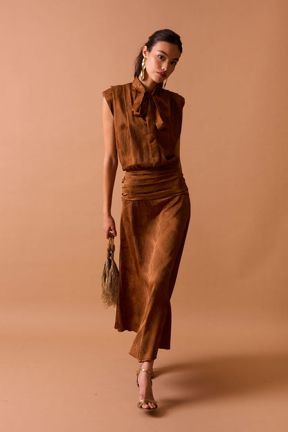 Vestido Martina Marrón