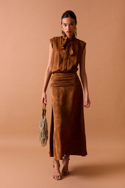 Vestido Martina Marrón