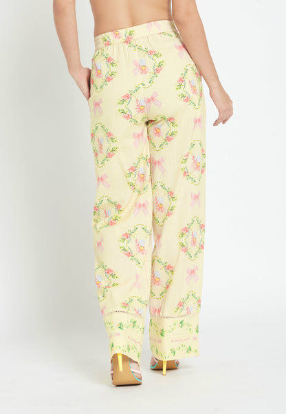 Pantalón Ancho Moss Hibiscus