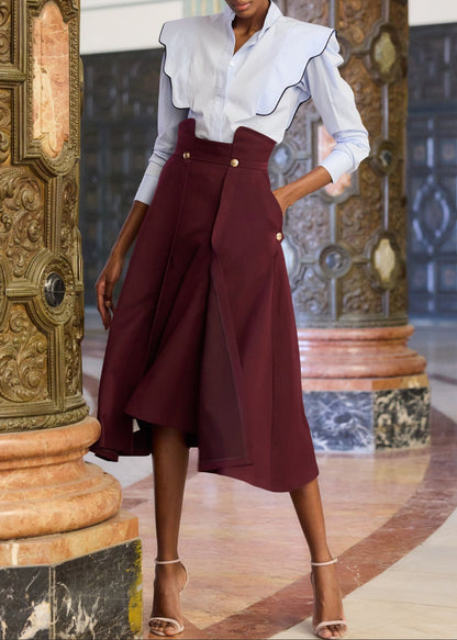 Falda Mia Burdeos