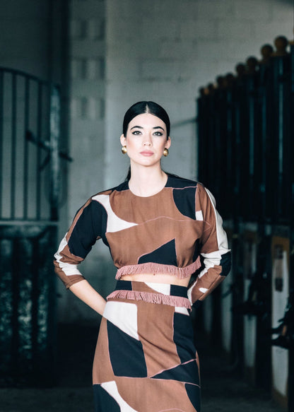Blusa Picasso Flecos
