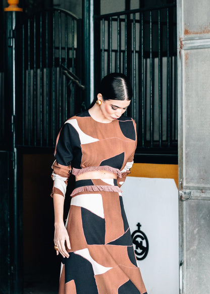 Blusa Picasso Flecos