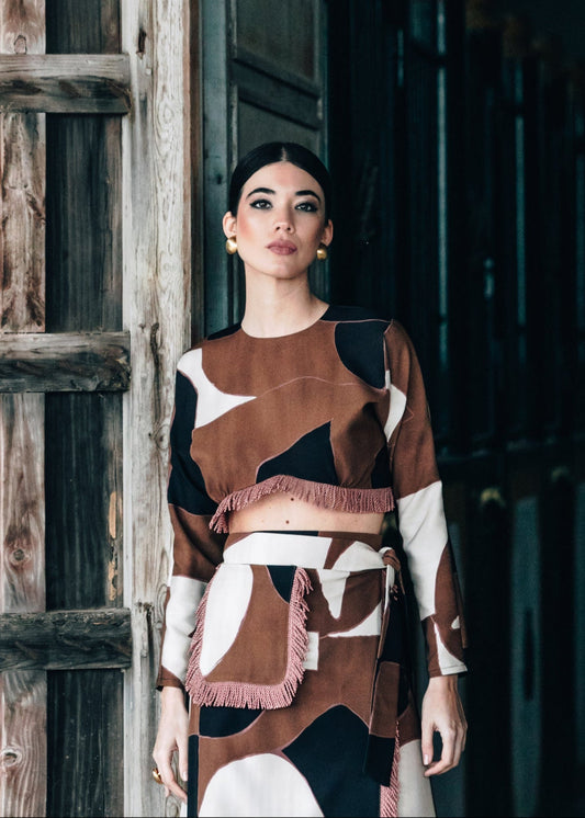 Blusa Picasso Flecos