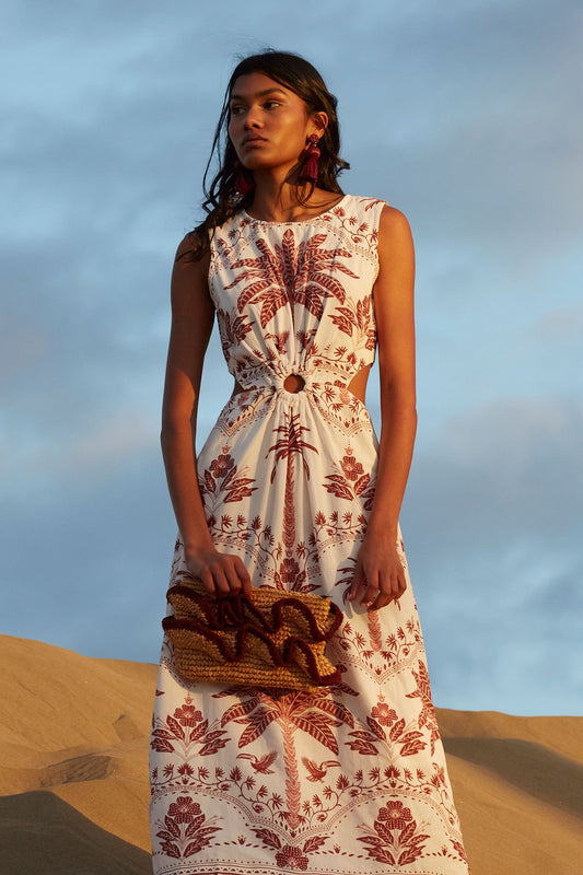 Vestido Palmito Burdeos