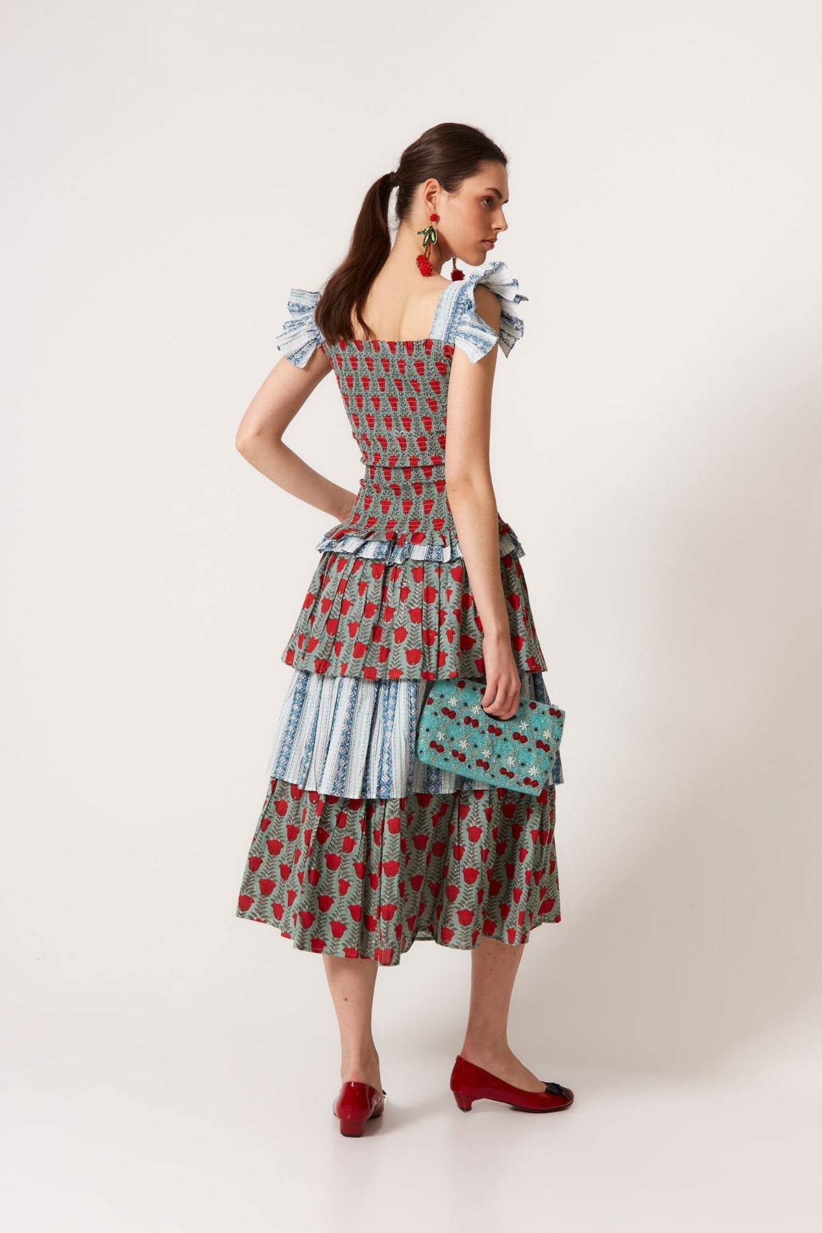 Vestido Perlina Flores Multi