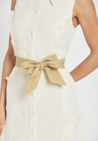 Vestido Camisero Blanco Petalora