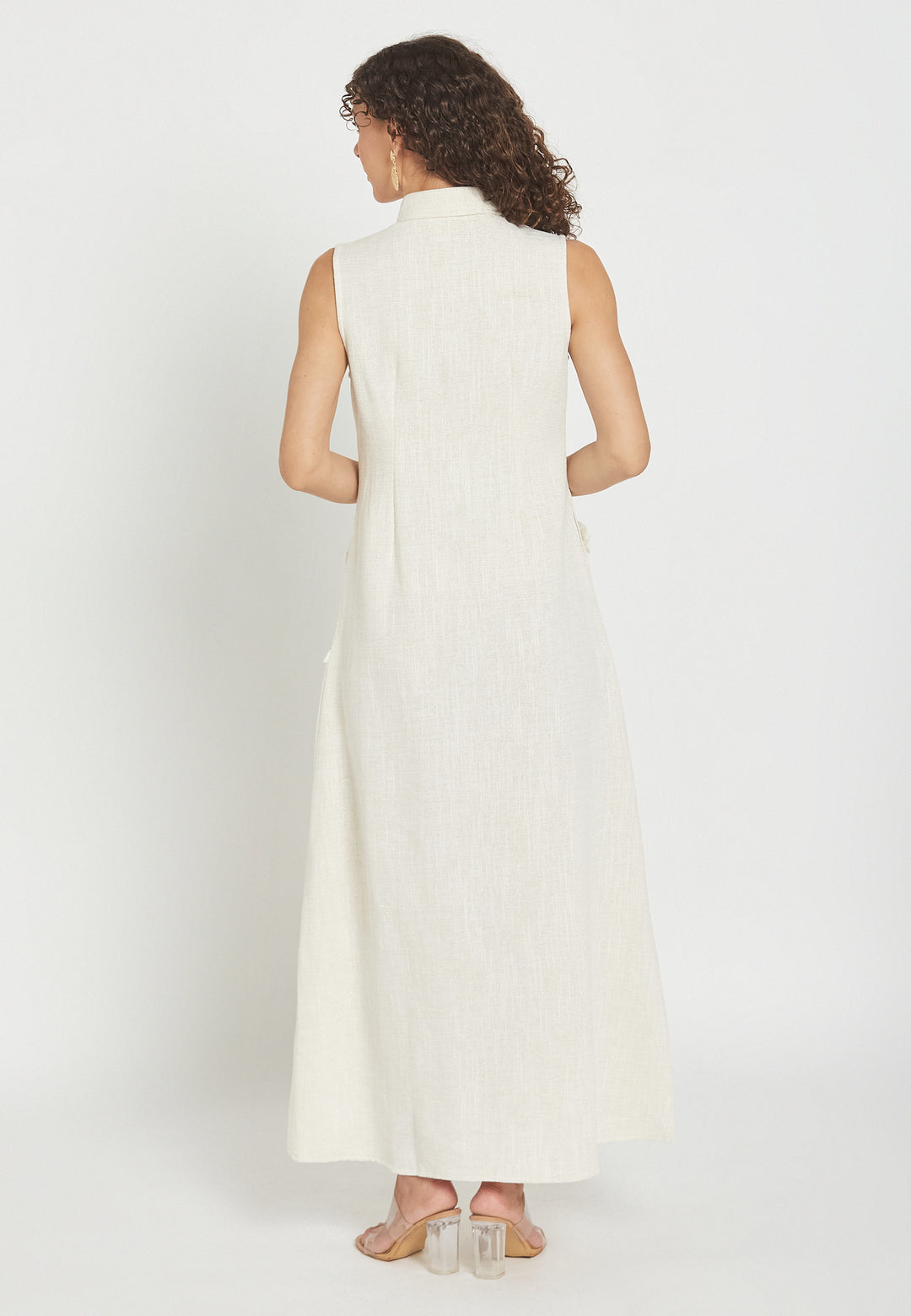 Vestido Camisero Blanco Petalora