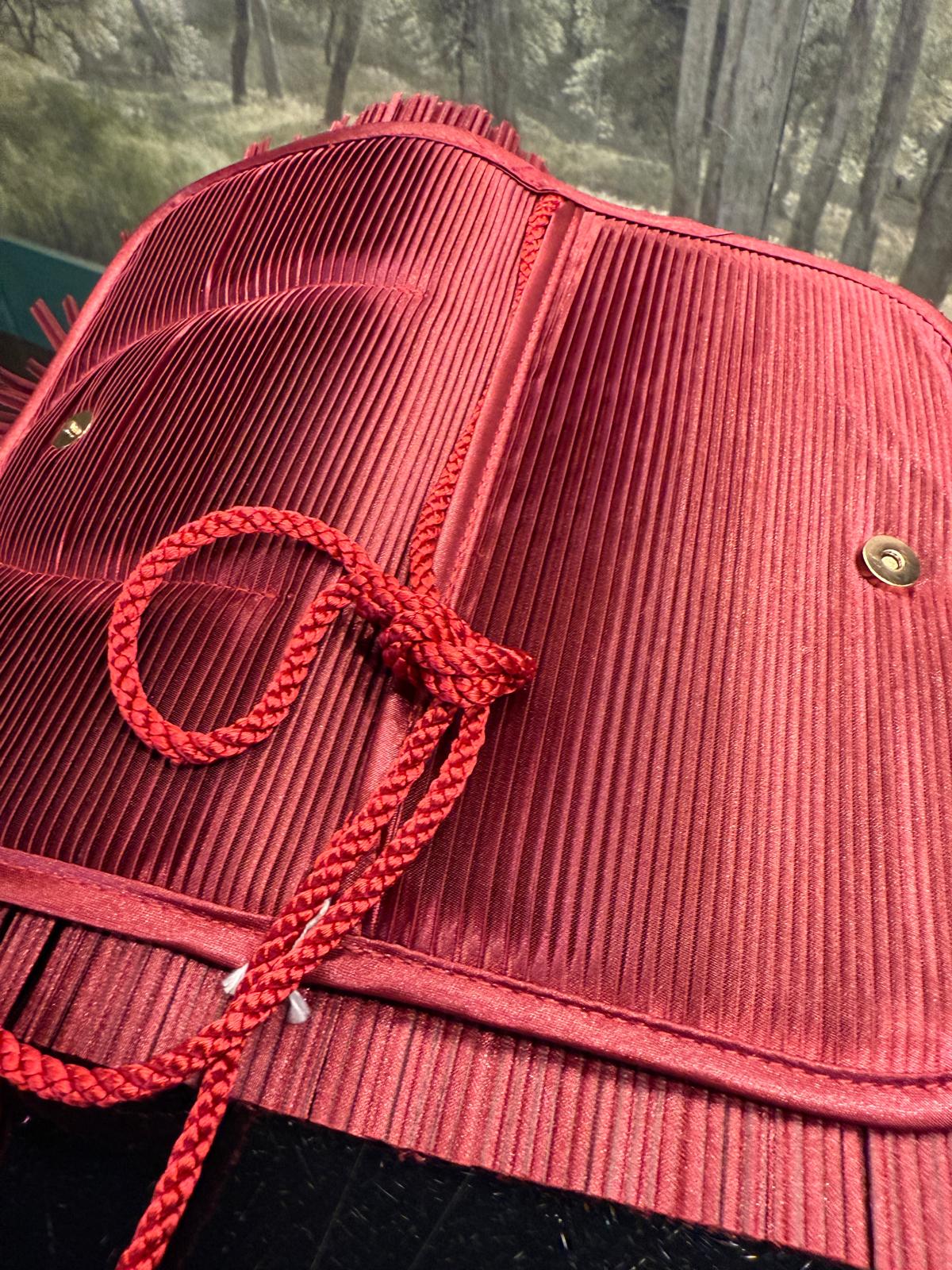 Bolso de mano Origami Burdeos