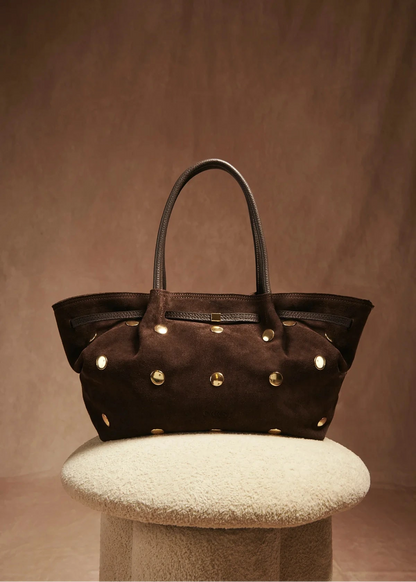 Bolso Shopper Tachas Marrón
