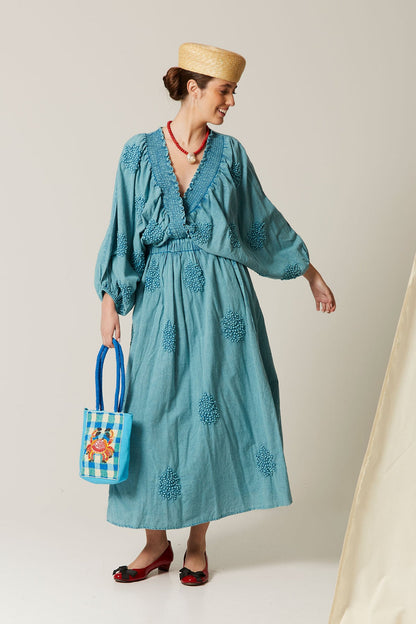 Vestido Tebas Azul