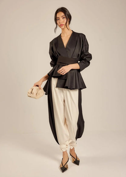 Pantalón Alvarito Blanco/Negro