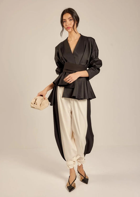 Pantalón Alvarito Blanco/Negro