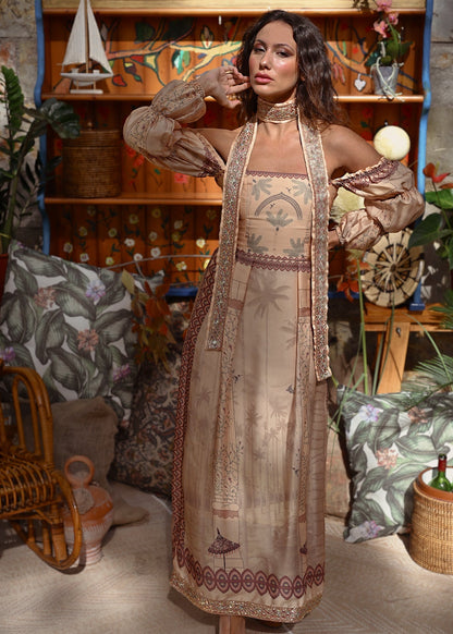 Vestido Brillo entre Palmeras - Melocotón